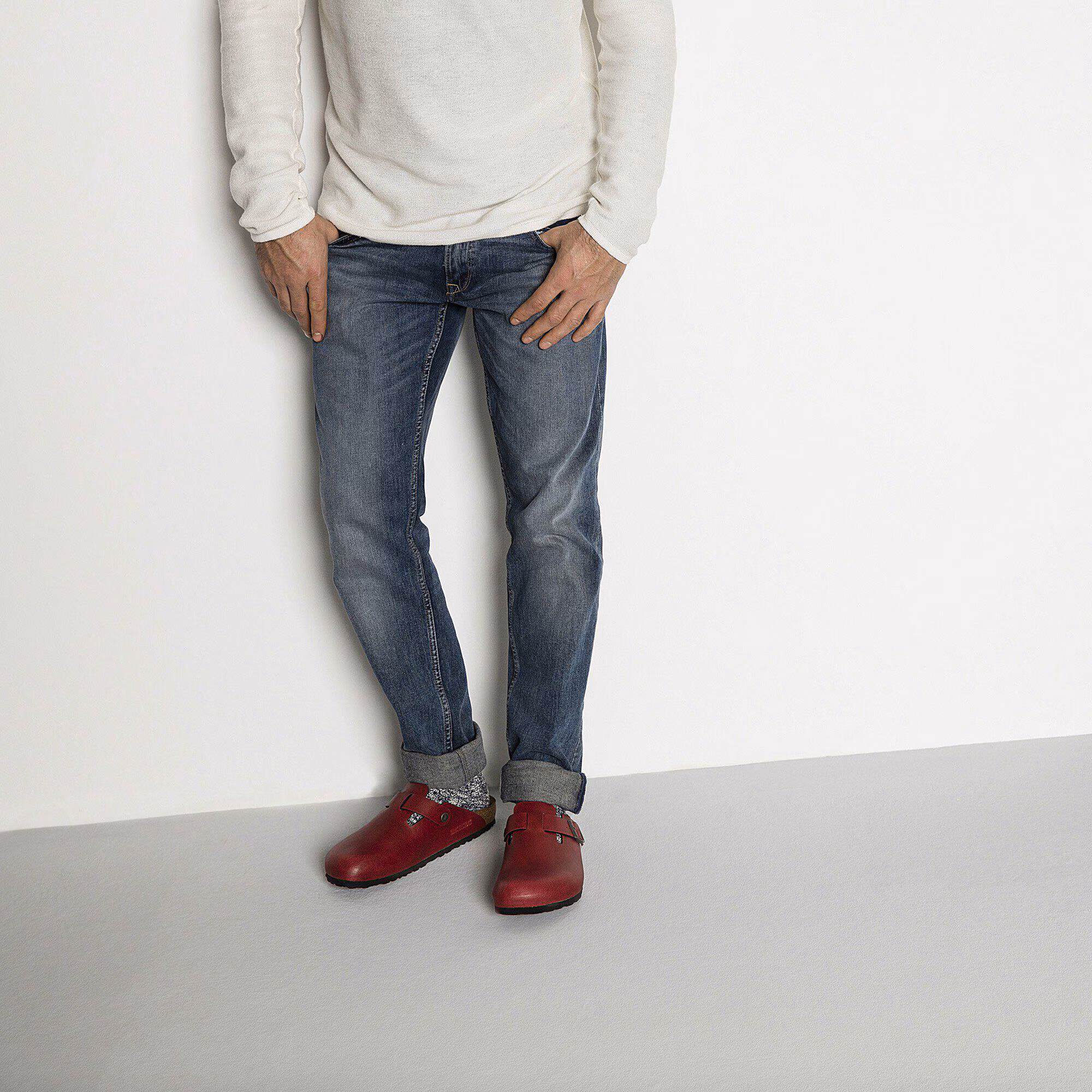 Cotton Slub Herren Baumwolle/Polyamid/Elasthan - Blue/White