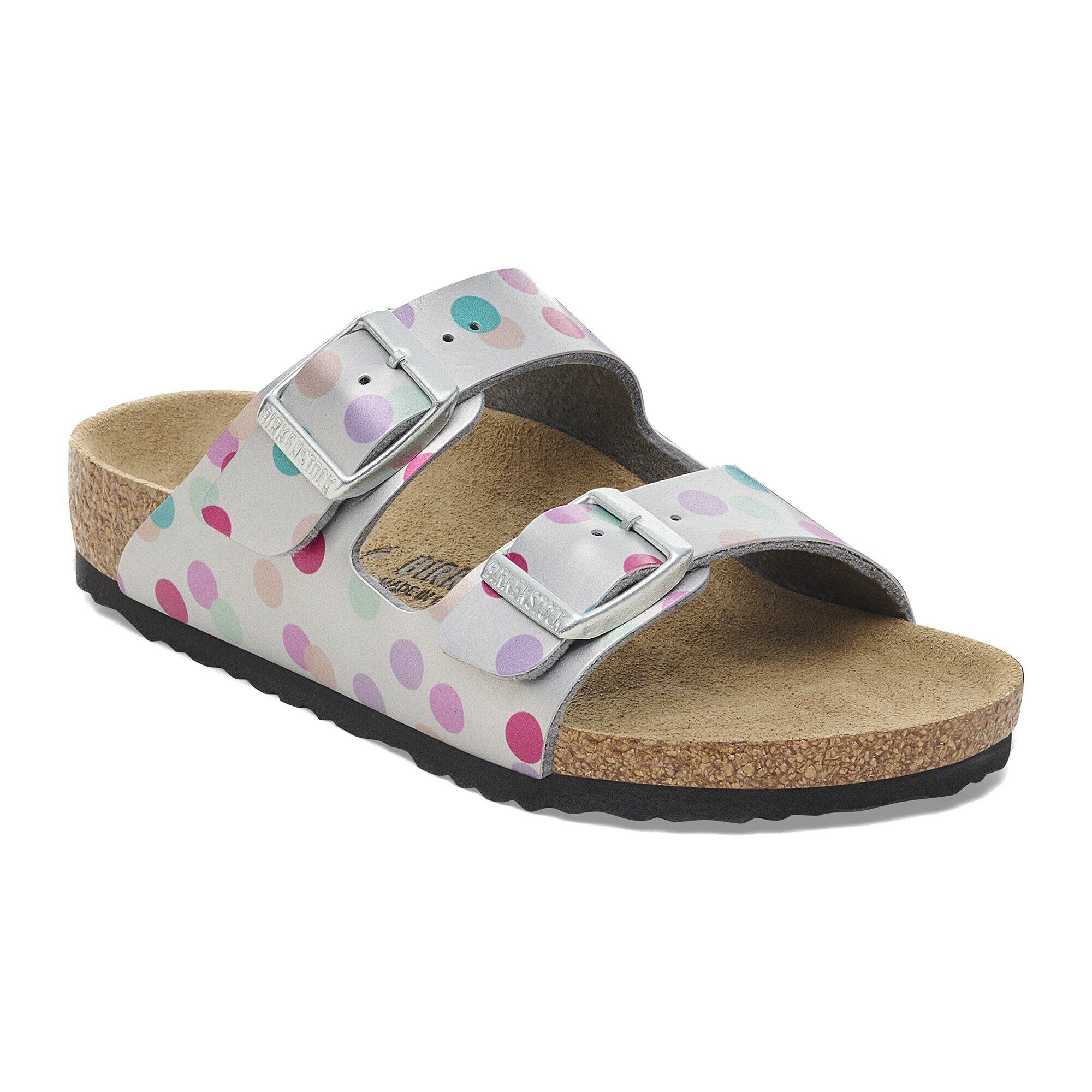 Arizona Kids Birko-Flor - Electric Metallic Dots Silver