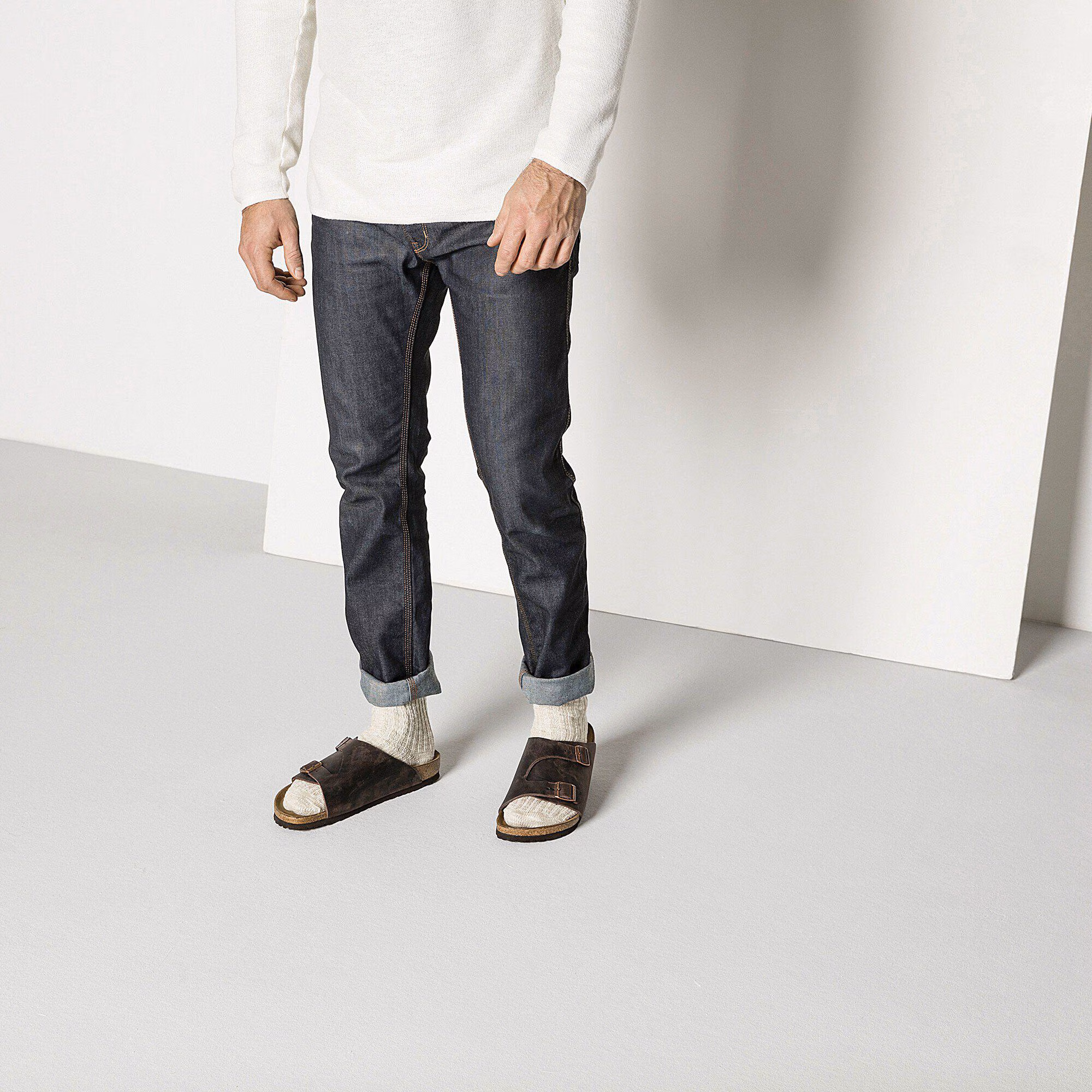 Cotton Slub Herren Baumwolle/Polyamid/Elasthan - Beige/White