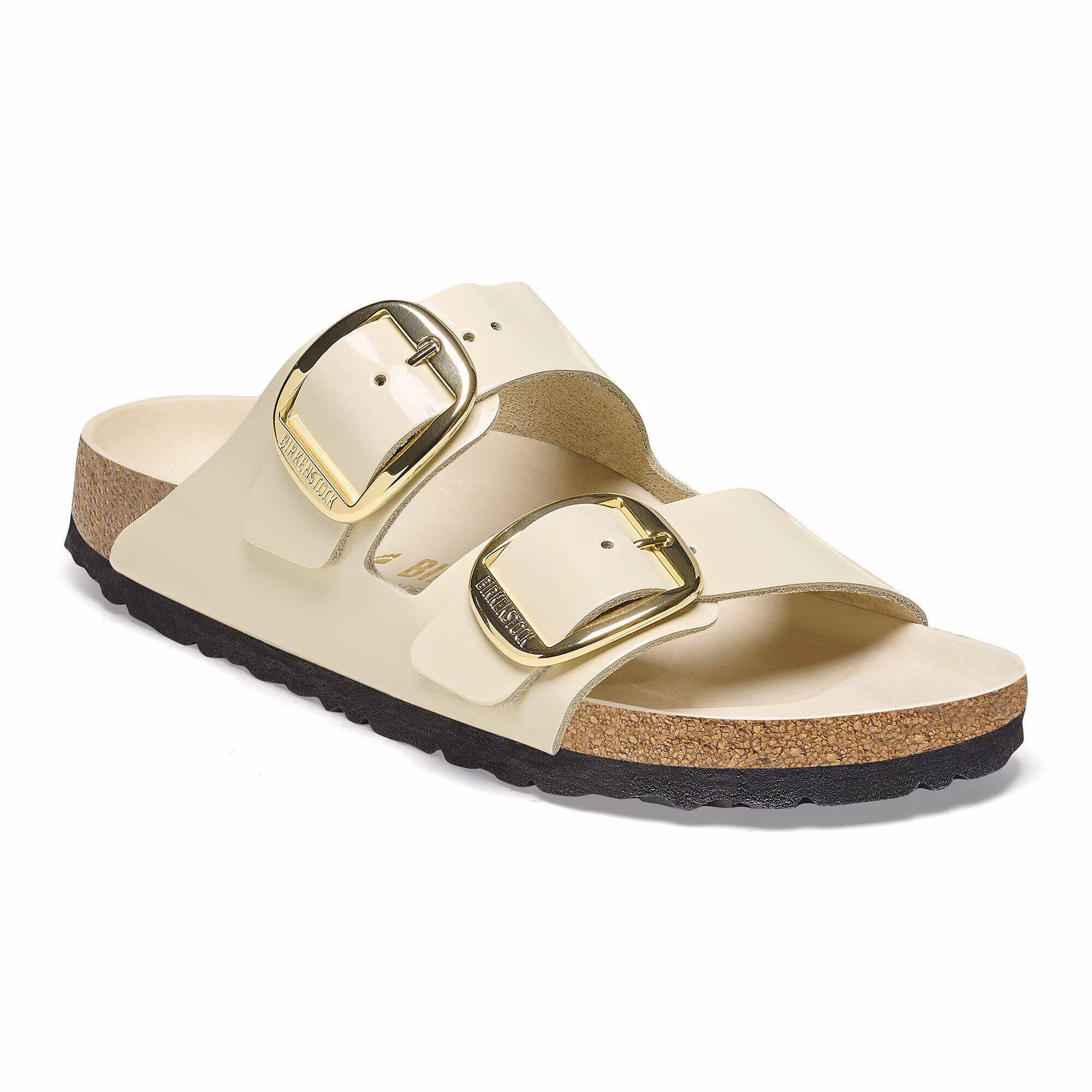 Arizona Big Buckle Naturleder Lack - High-Shine Ecru
