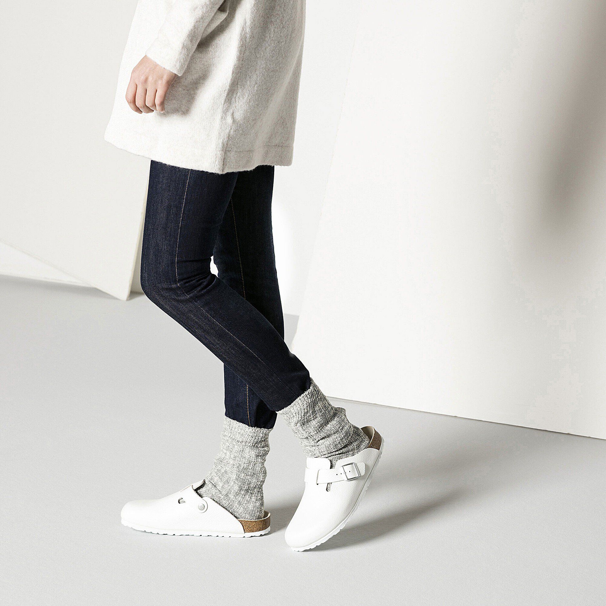 Cotton Slub Damen Baumwolle/Polyamid/Elasthan - Gray/White