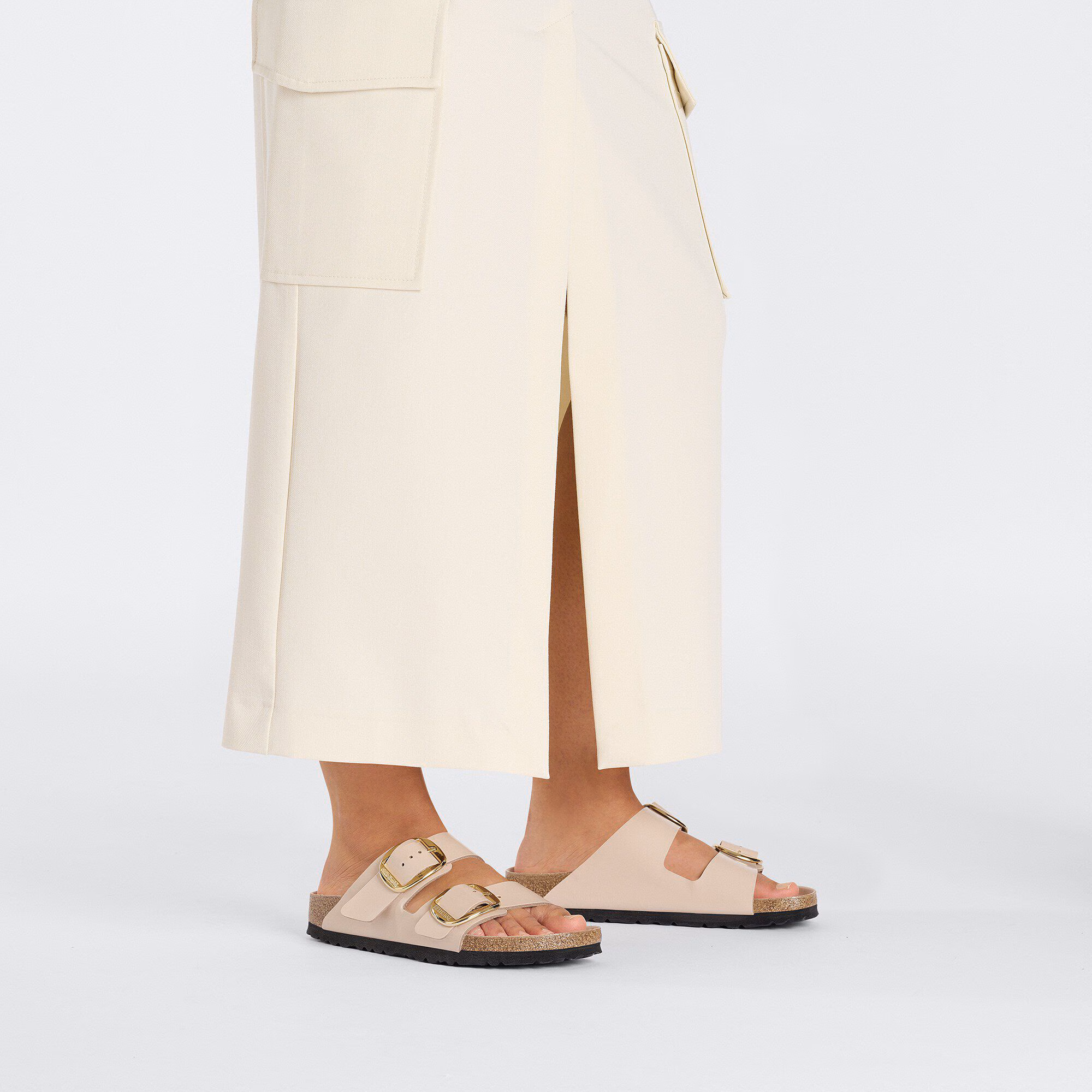Arizona Big Buckle Naturleder Lack - High-Shine New Beige