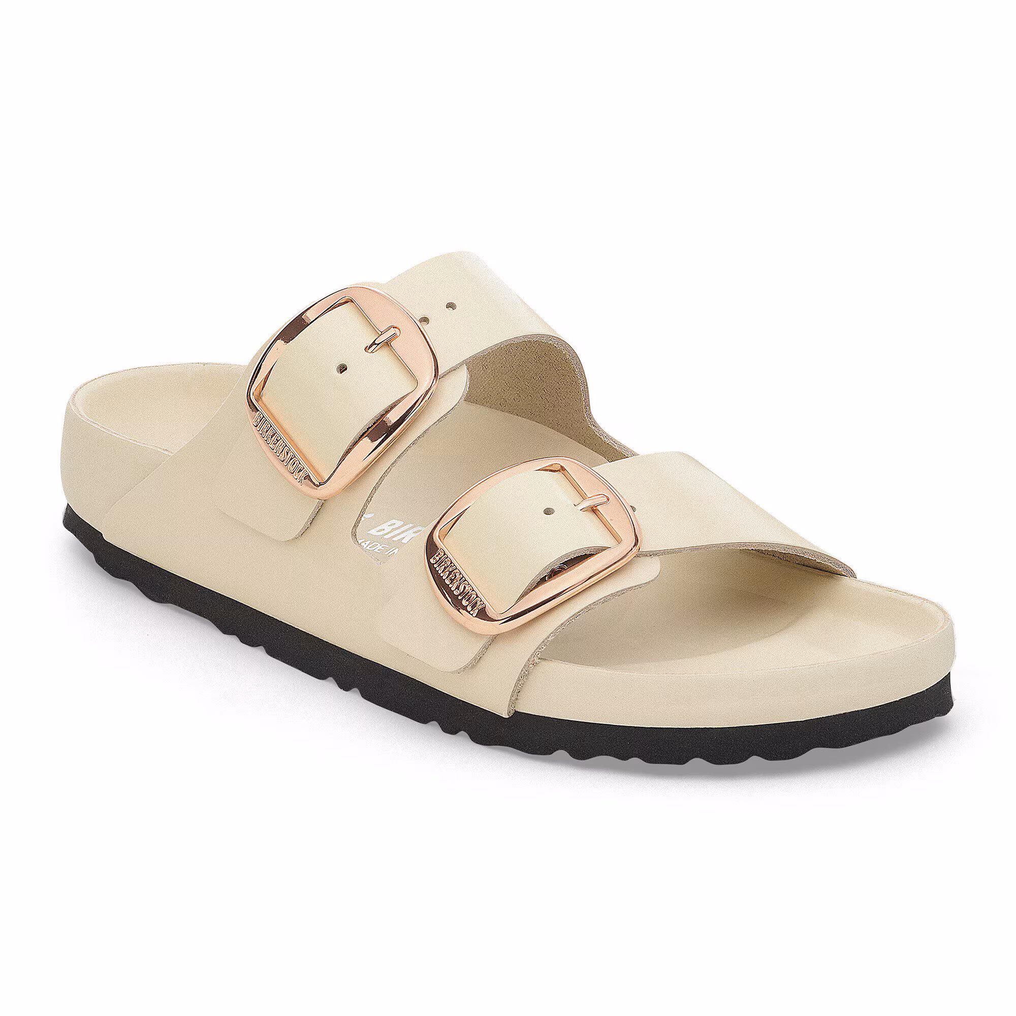 Arizona Big Buckle Naturleder Lack - High-Shine Ecru