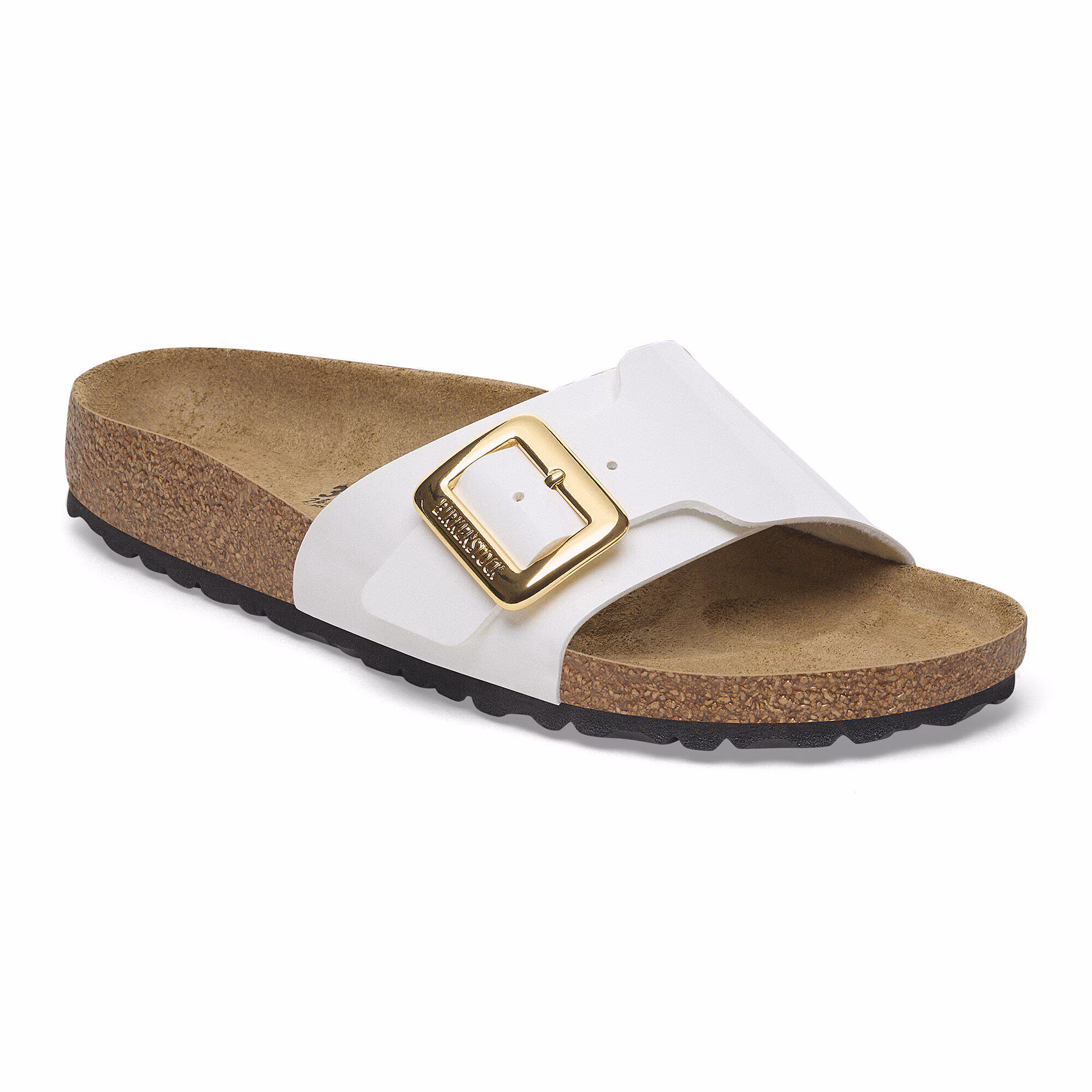 Catalina Cushion Buckle Birko-Flor Lack - Patent White