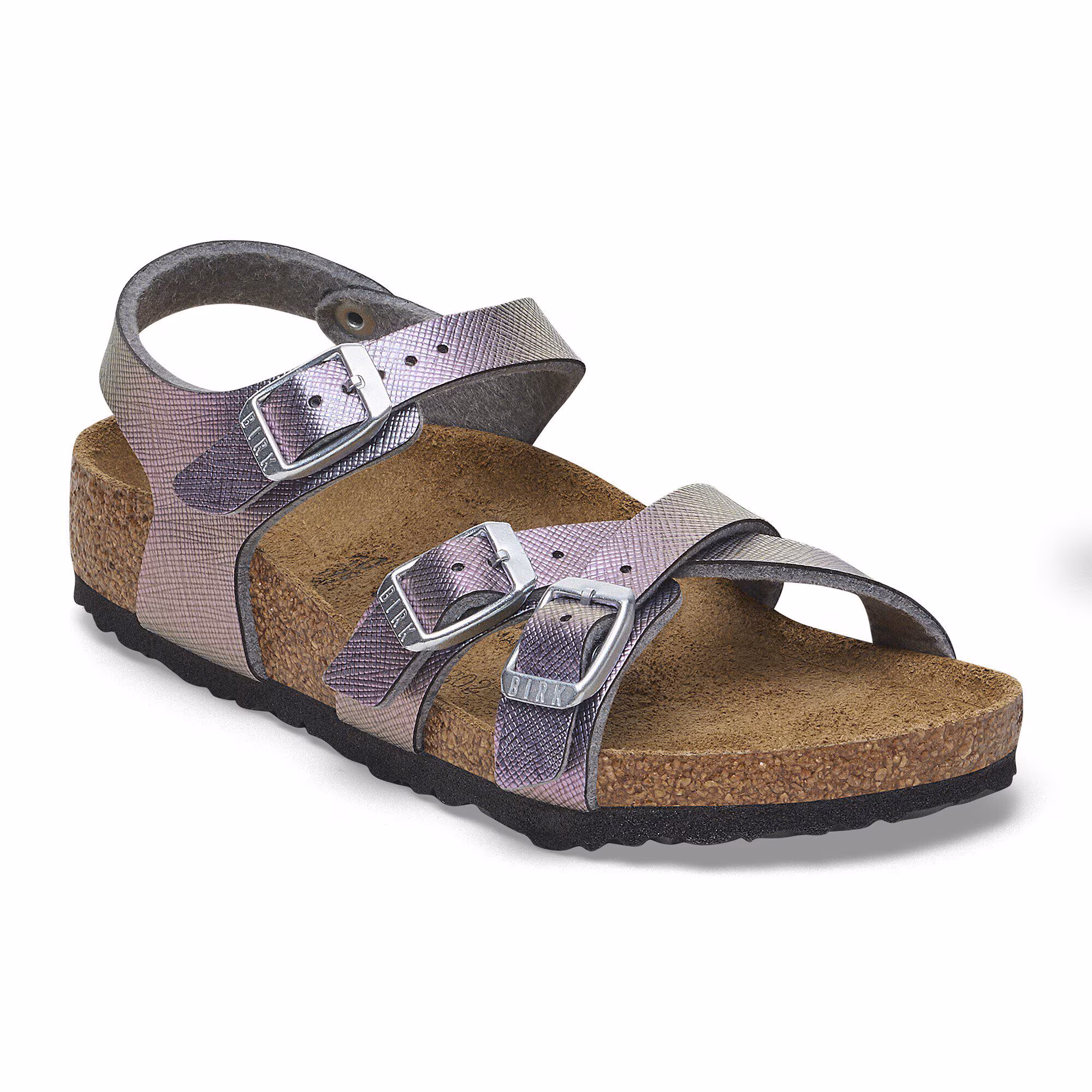 Kumba Kids Birko-Flor Geprägt - Saffiano Iridescent Viola