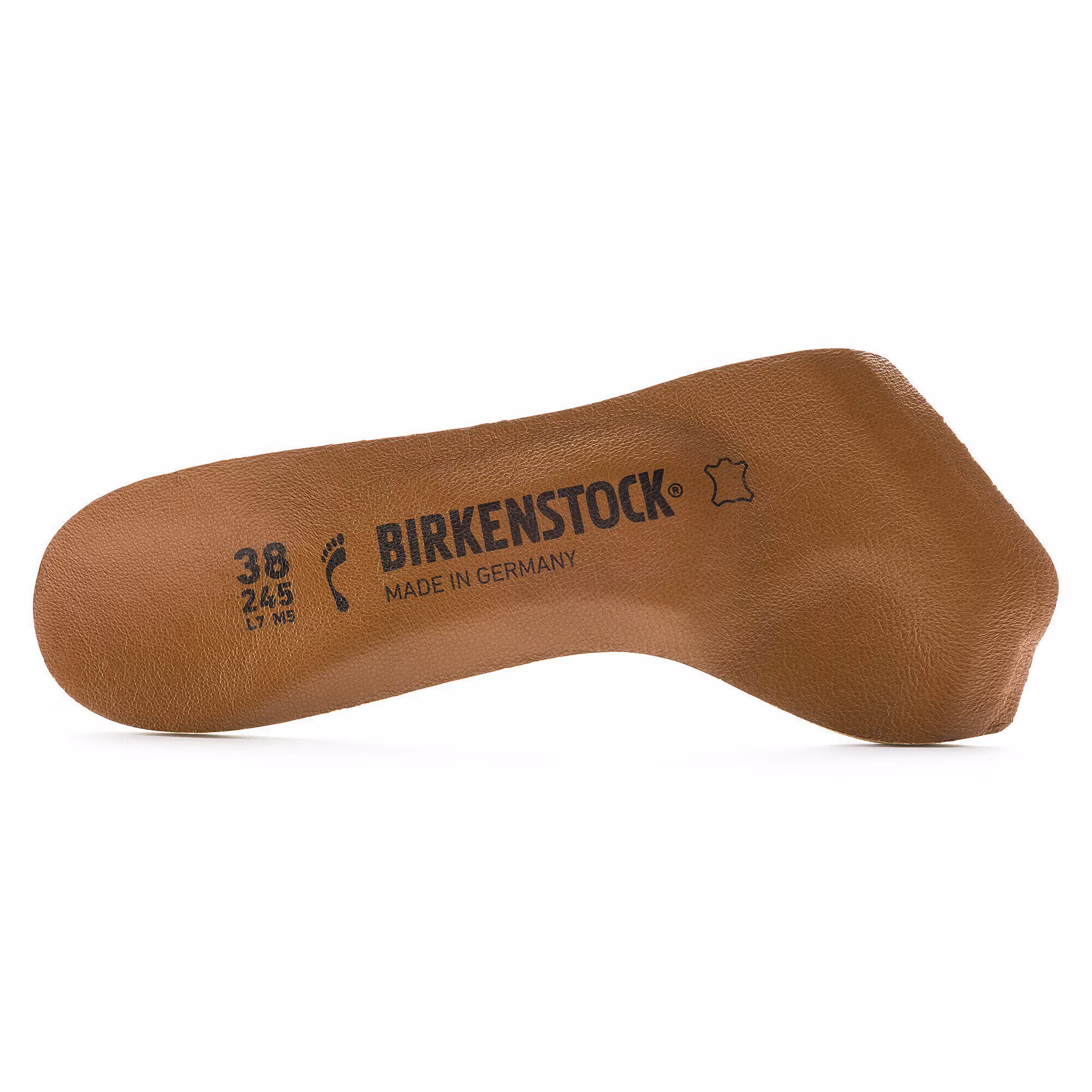 Comfort Fußbettsohle Zehenfrei Leder Naturleder - Braun