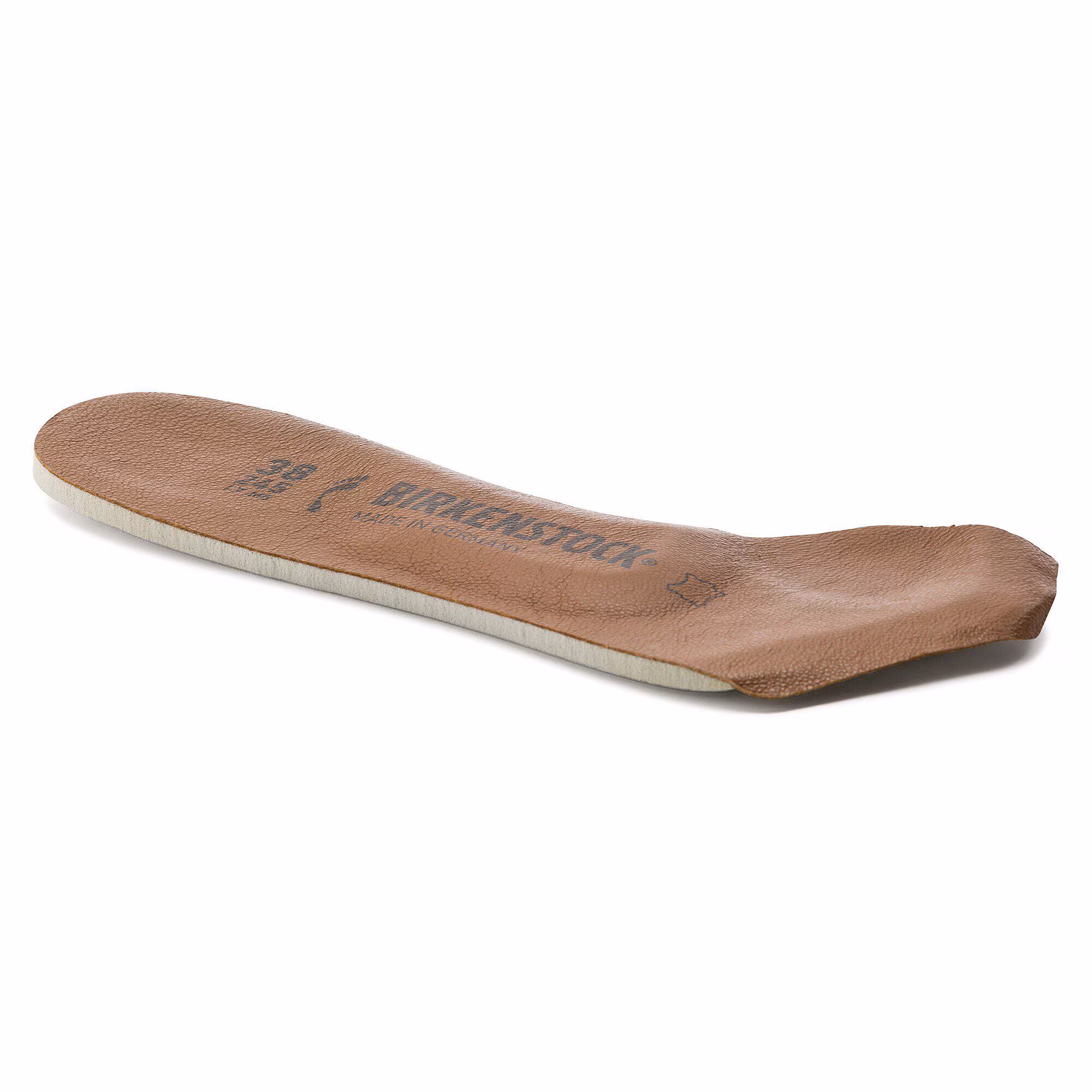 Comfort Fußbettsohle Zehenfrei Leder Naturleder - Braun
