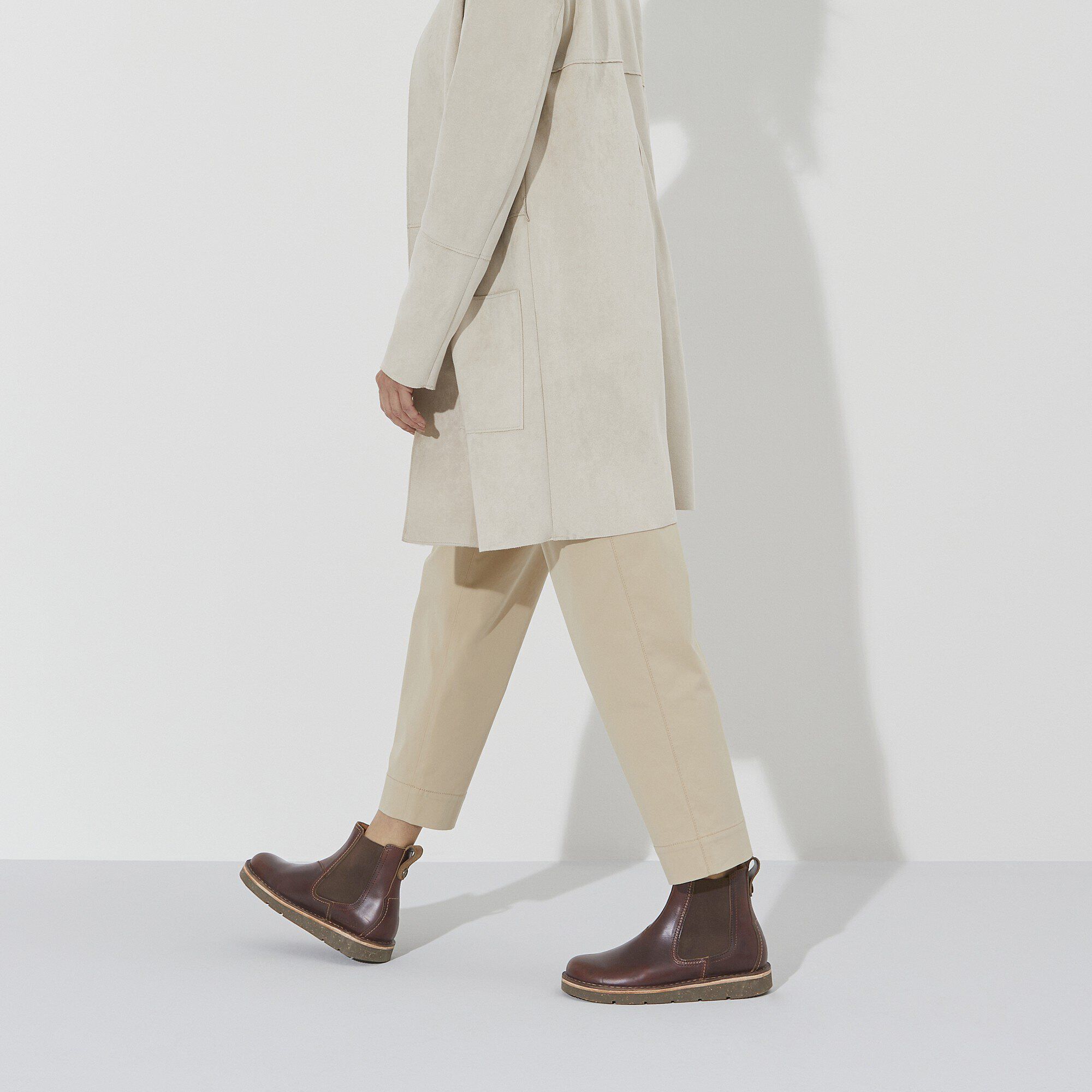 Birmingham Slip On Damen Naturleder Geölt - Roast