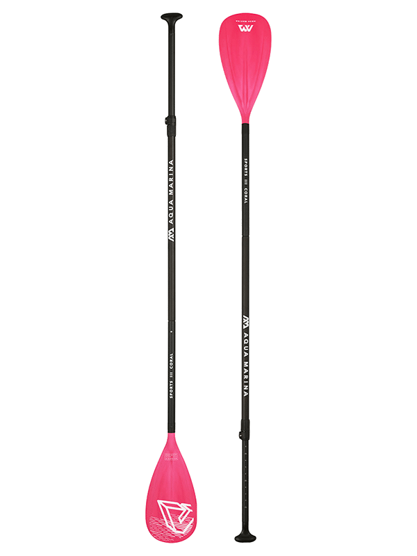 SPORTS III CORAL Adjustable Aluminum iSUP Paddle