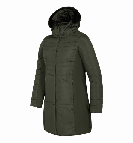 ALPINE PRO - NORGA DÁMSKÝ ZIMNÍ KABÁT S MEMBRÁNOU PTX - TMAVĚ ZELENÝ