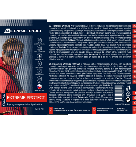 ALPINE PRO - NANO TEXTIL EXTREME PROTECT 500 ML IMPREGNACE PRO EXTRÉMNÍ PODMÍNKY