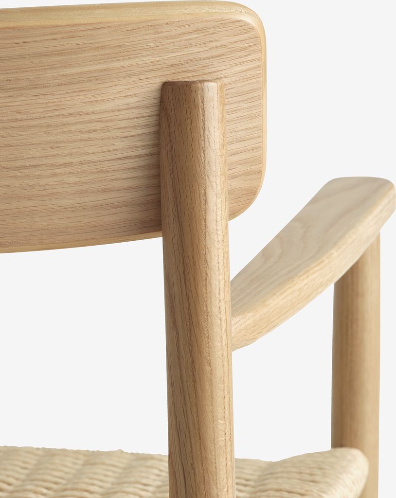 ISLEV/VENSLEV Matstol ISLEV m/armstöd natur ek/natur