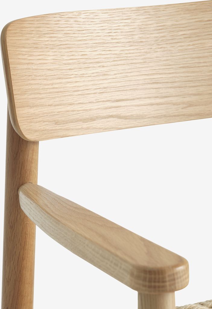 ISLEV/VENSLEV Matstol ISLEV m/armstöd natur ek/natur