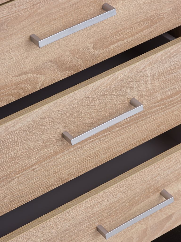 FANDRUP Garderob FANDRUP 145x176 3 dörrar 3 lådor ljus ekfärgad