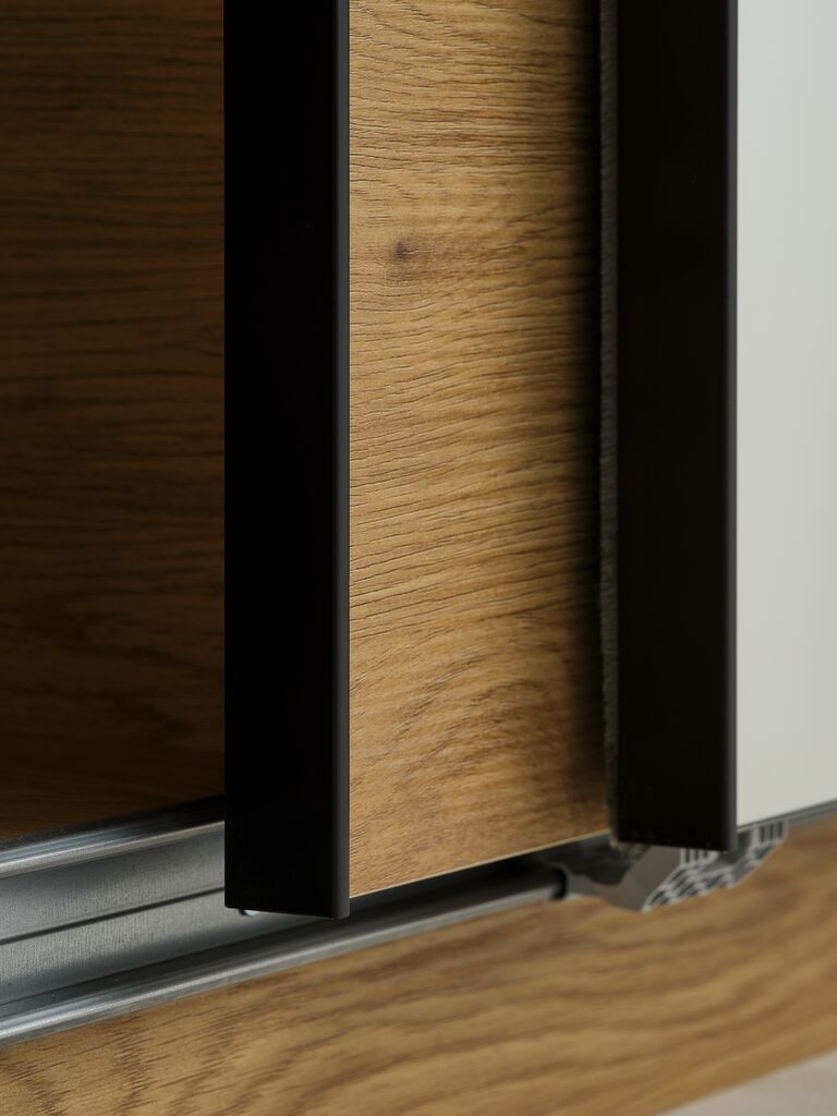 RABERG Garderob RABERG 200x200 m/spegel varm ekfärgad