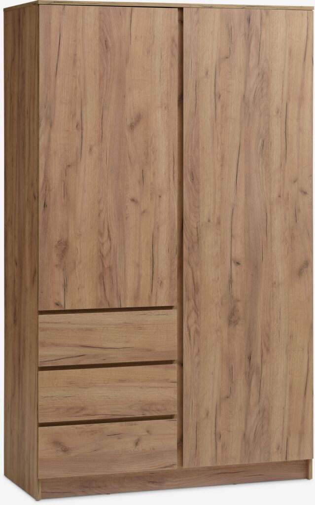 LIMFJORDEN Garderob LIMFJORDEN 120x200 kombi natur vildekfärgad