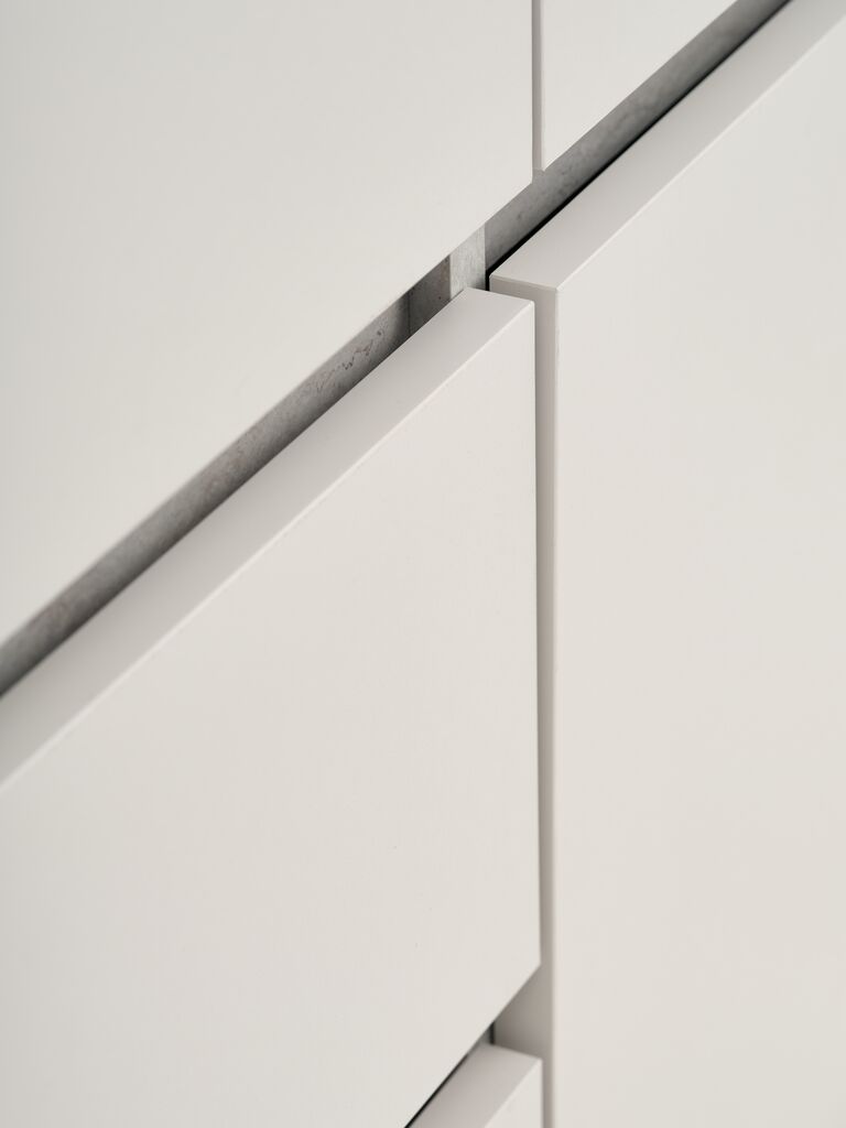 BILLUND Garderob BILLUND 119x193 4 dörrar 2 lådor travertin/beige