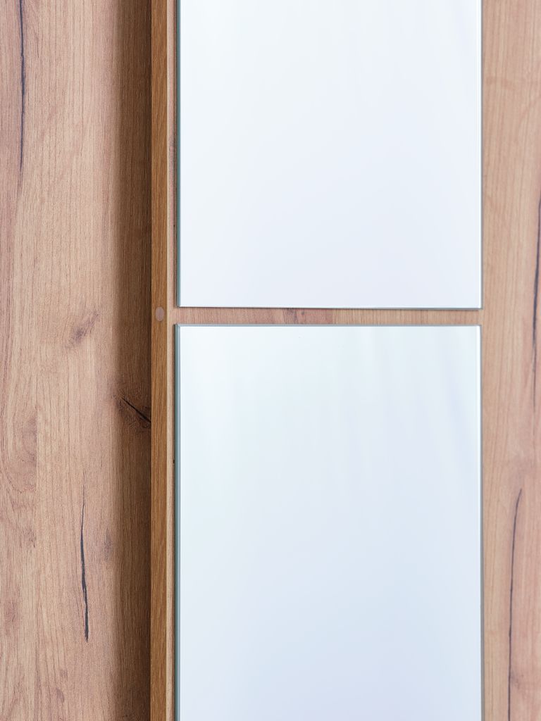 ODDER Garderob ODDER 179x201 3 skjutdörrar m/spegel ekfärgad