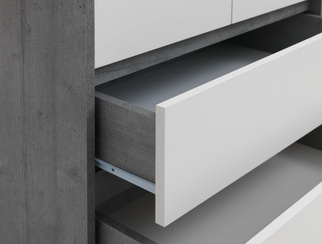 BILLUND Garderob BILLUND 80x193 vit/betong