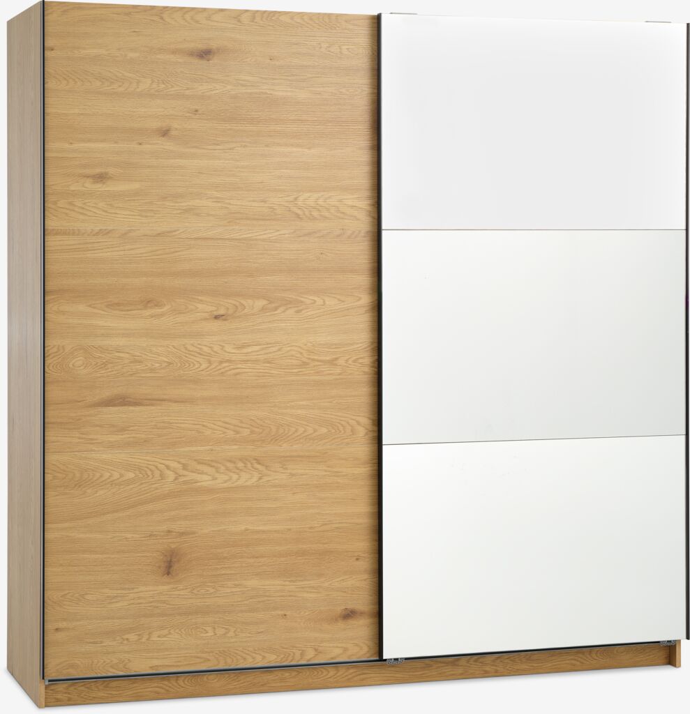 RABERG Garderob RABERG 200x200 m/spegel varm ekfärgad