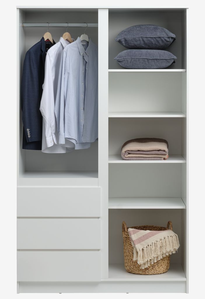 LIMFJORDEN Garderob LIMFJORDEN 120x200 kombi vit