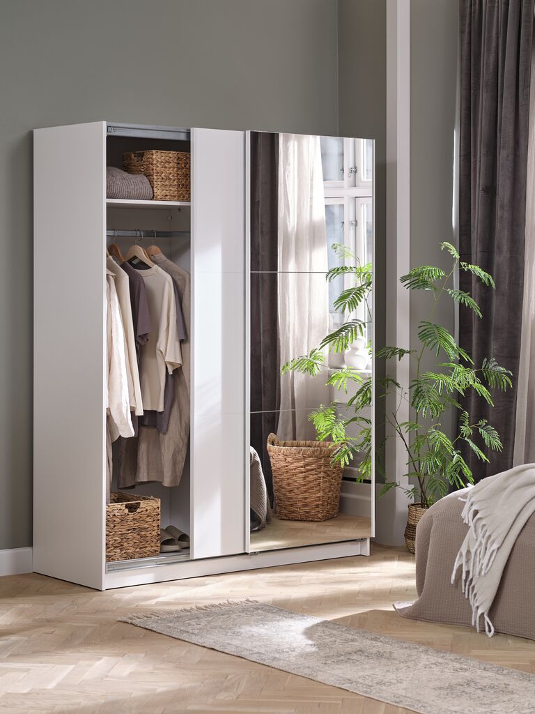 RABERG Garderob RABERG 150x200 m/spegel vit