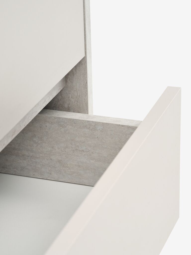 BILLUND Garderob BILLUND 80x193 2 dörrar 2 lådor travertin/beige