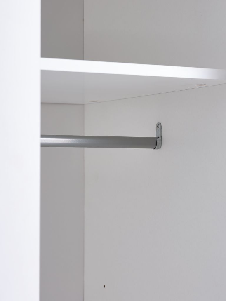 ODDER Garderob ODDER 120x201 2 skjutdörrar m/spegel vit