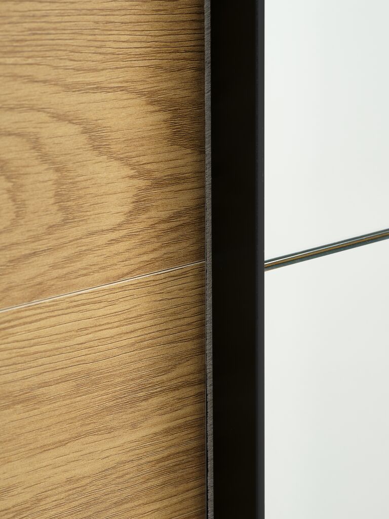 RABERG Garderob RABERG 200x200 m/spegel varm ekfärgad