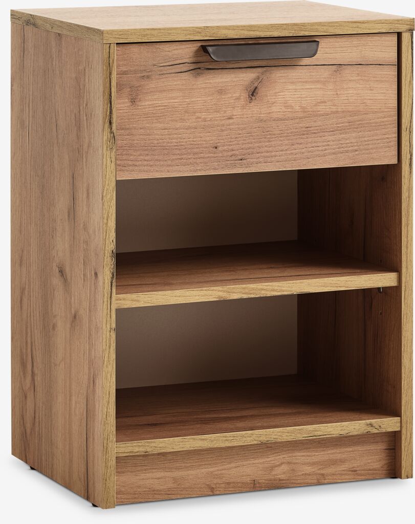 JENSLEV Sängbord JENSLEV 1 låda natur vildekfärgat