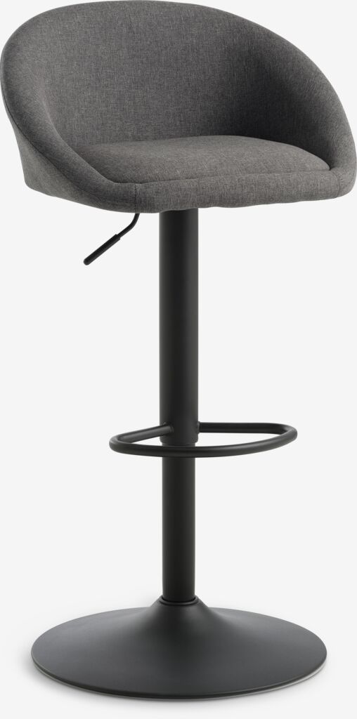 TAULOV Barstol TAULOV grått tyg/svart