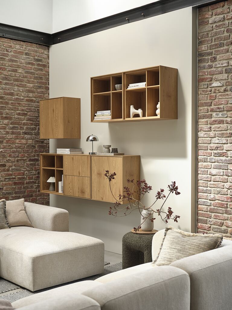 GEDSER Hyllmodul GEDSER byrå 2 lådor varm ekfärgad