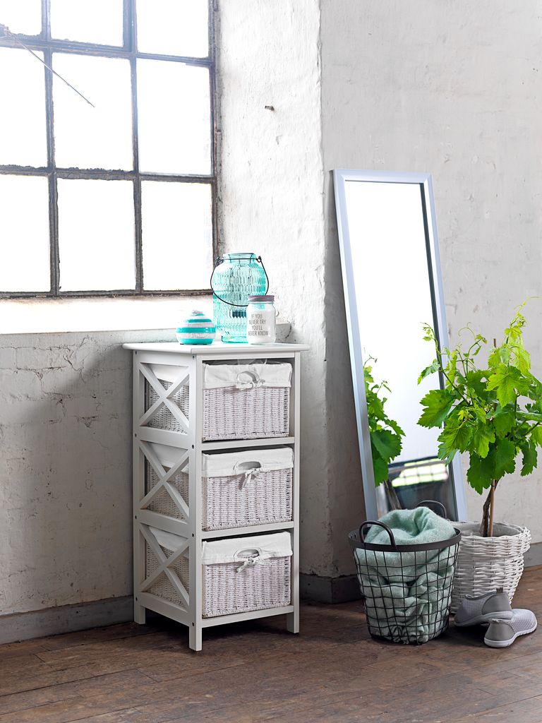 OURE Byrå OURE 3 korgar vit