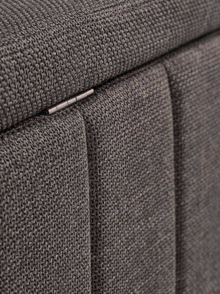 KAPPEL Bänk KAPPEL m/förvaring mörkbrunt tyg