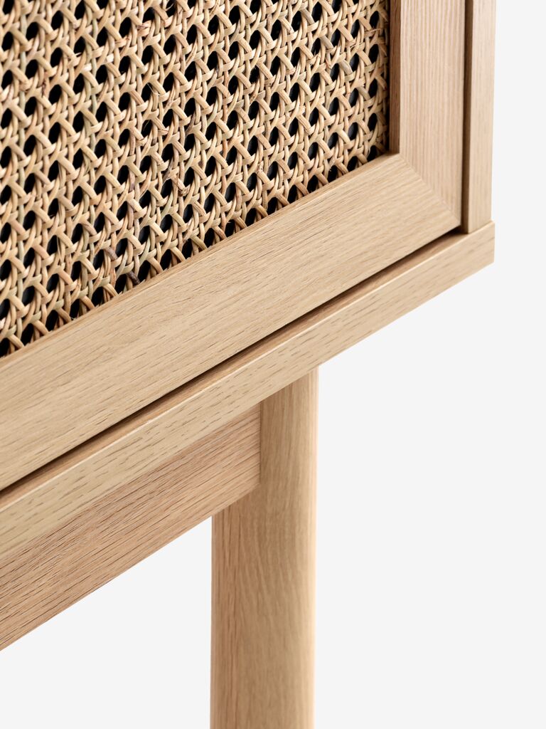 HALMSTAD Skåp HALMSTAD 2 dörrar varm ekfärgat