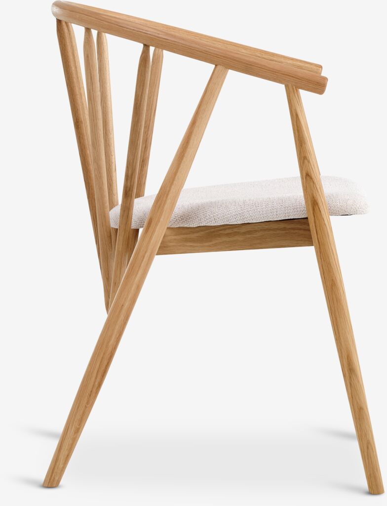 LYKSBORG Matstol LYKSBORG natur ek/offwhite tyg