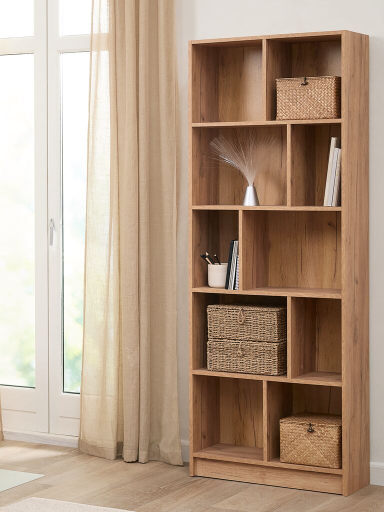 MOSBJERG Bokhylla MOSBJERG 10 hyllor natur vildekfärgad