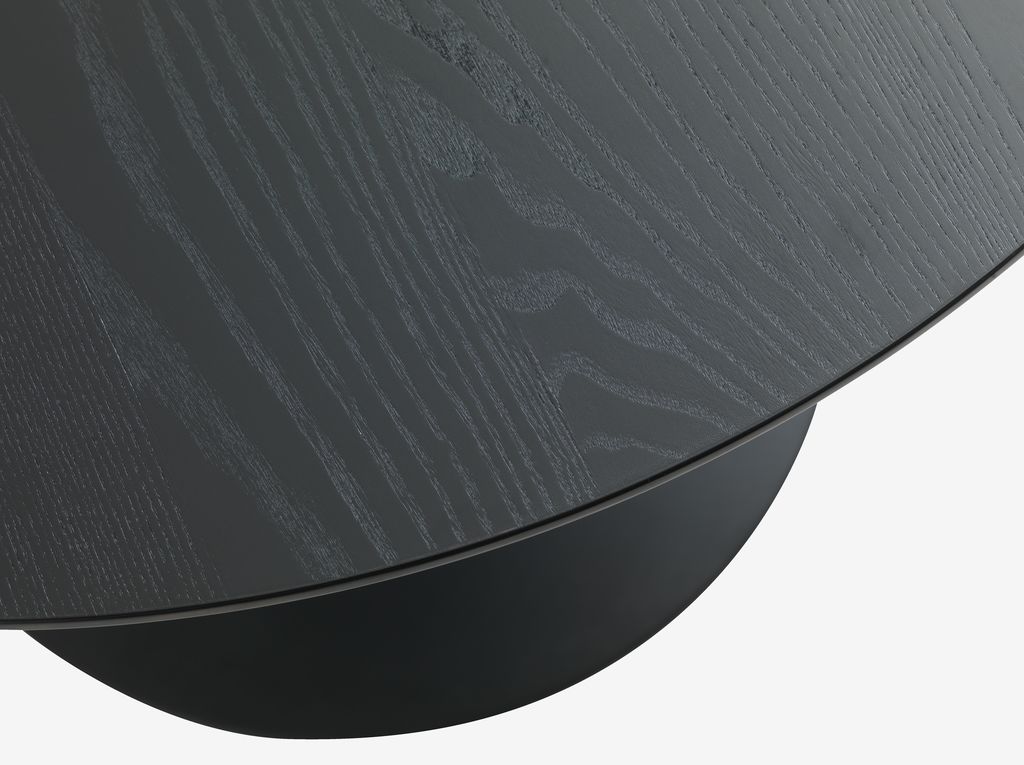 RINGSTED Matbord RINGSTED Ø100 svart askfanér