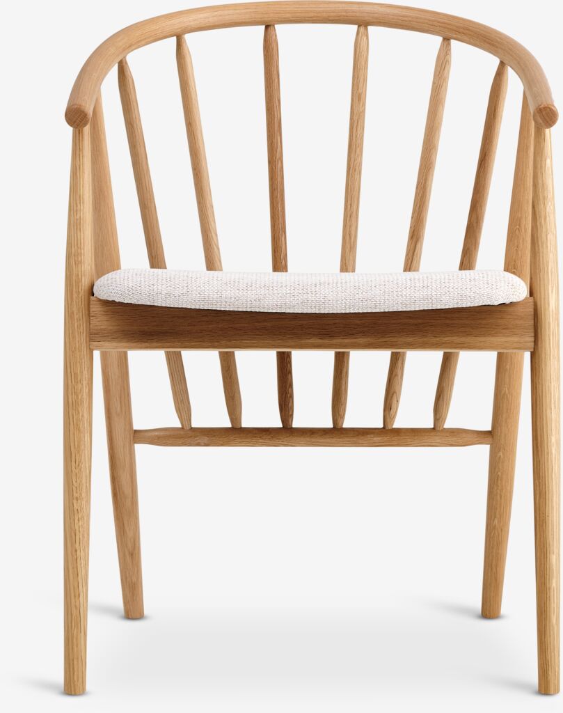 LYKSBORG Matstol LYKSBORG natur ek/offwhite tyg