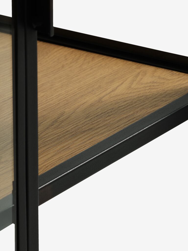 TRAPPEDAL Vitrinskåp TRAPPEDAL varm ekfärgat/svart