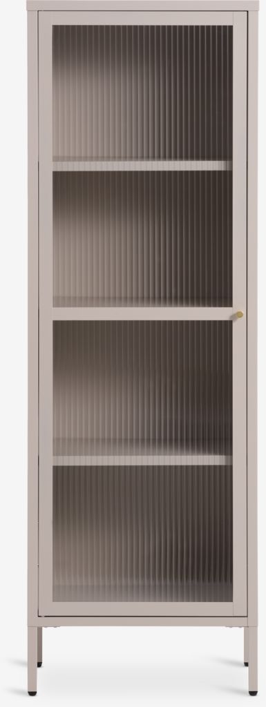 HOPTRUP Vitrinskåp HOPTRUP 1 dörr beige