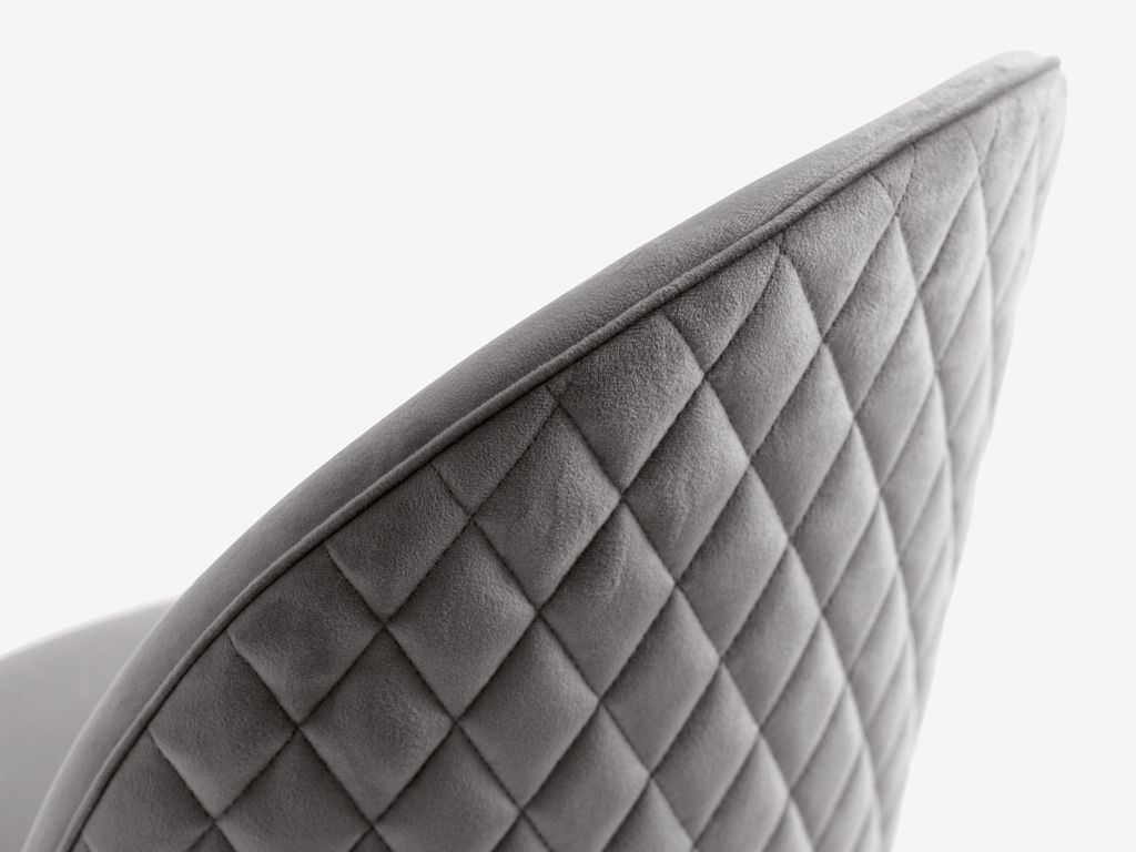 KOKKEDAL Matstol KOKKEDAL sammet grå/svart