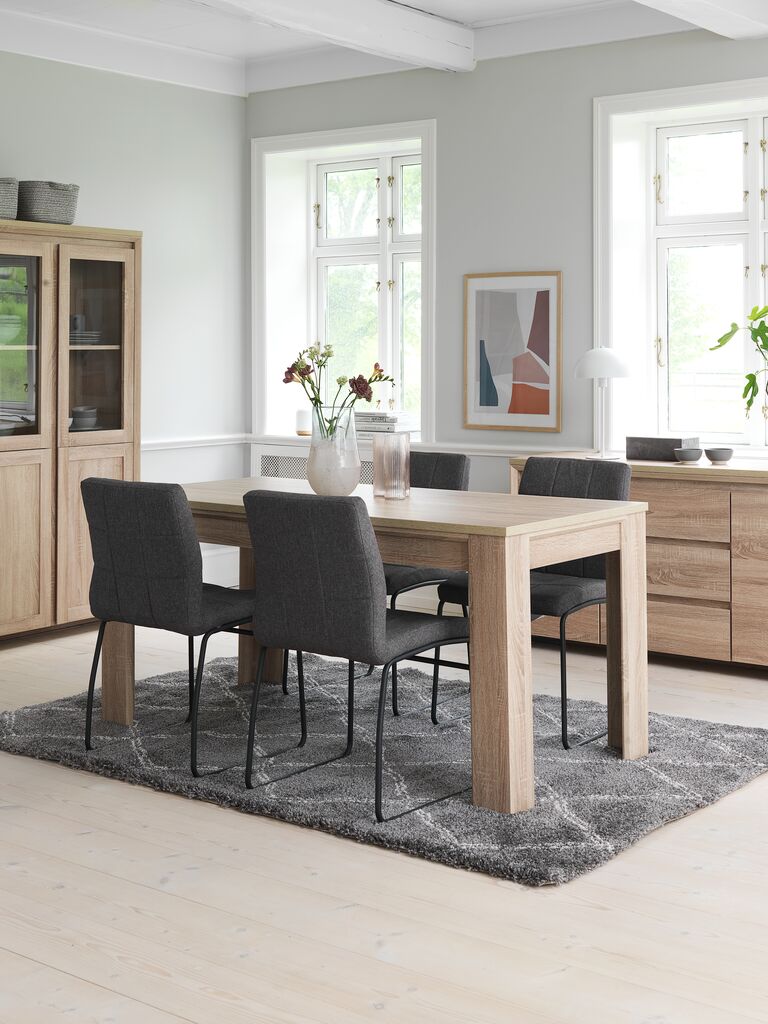 HAMMEL Matstol HAMMEL grått tyg/svart