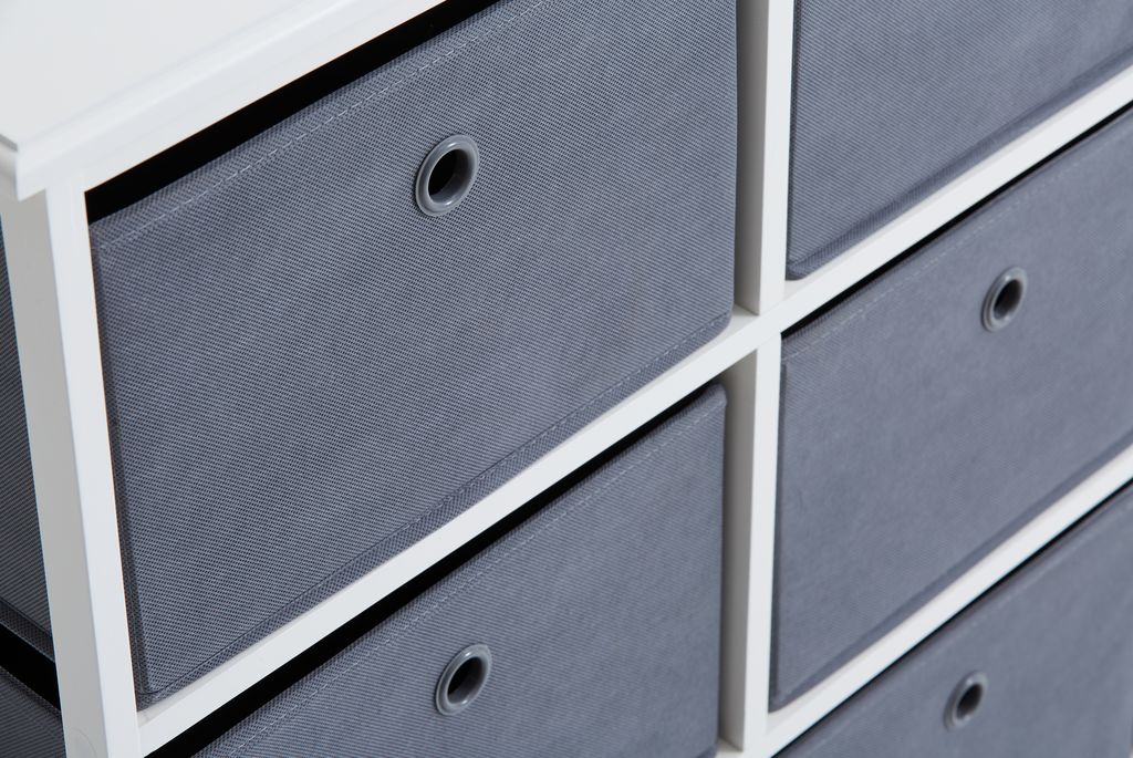 ODBY Byrå ODBY 3+3 lådor vit/grå