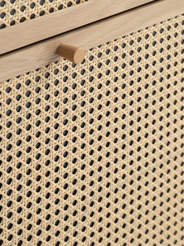 HALMSTAD Skoskåp HALMSTAD 3 fack konstrotting/varm ekfärgat