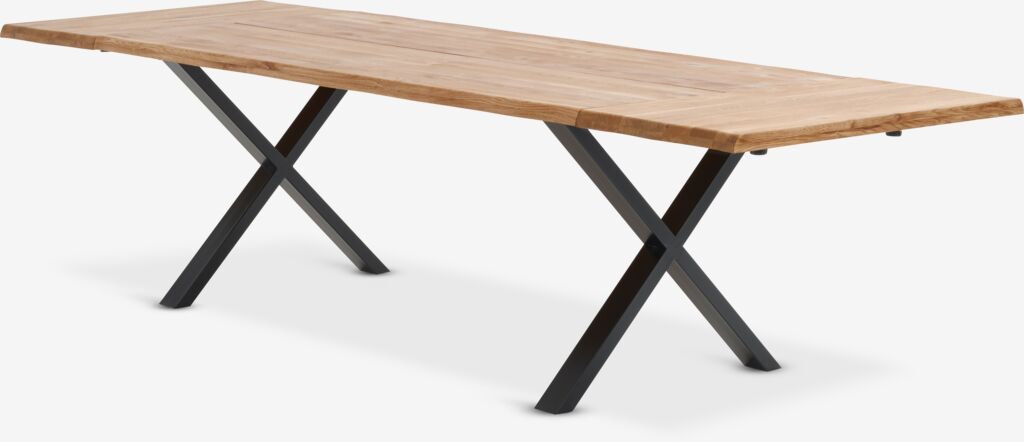 ROSLEV Matbord ROSLEV 95×200 natur ek/svart