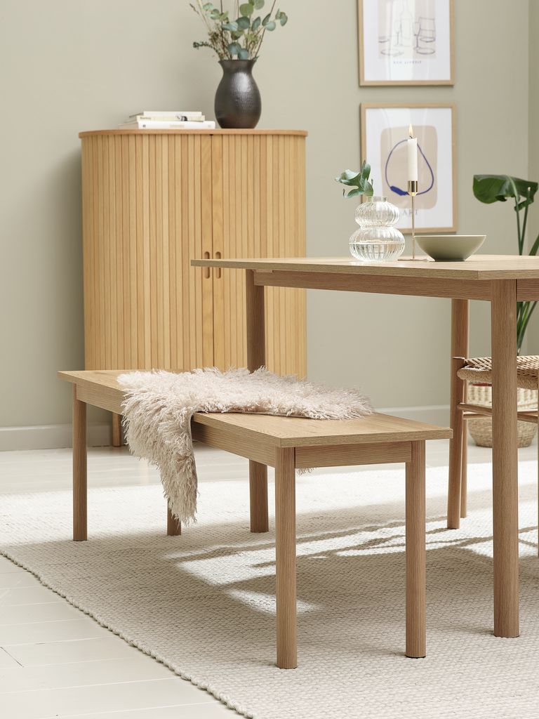 ALSTED Bänk ALSTED natur ekfärgad