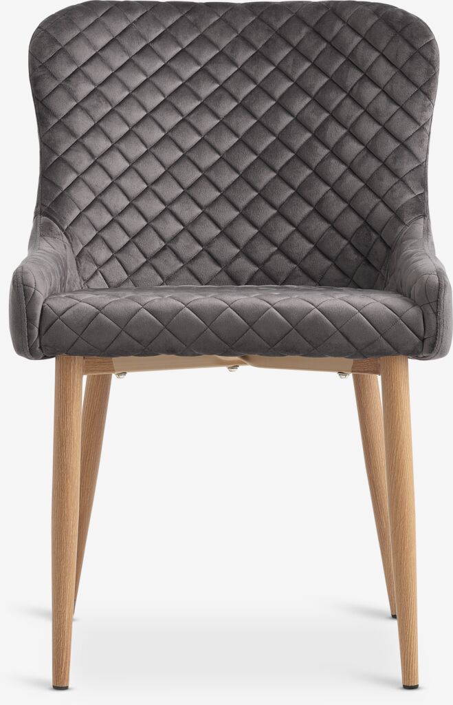 PEBRINGE Matstol PEBRINGE sammet grå/natur ek