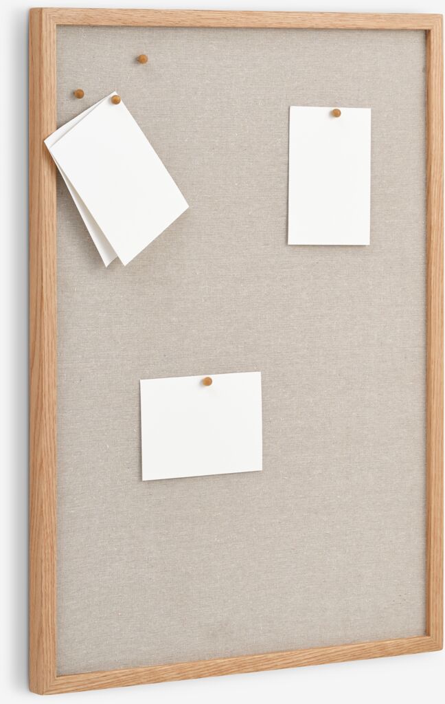 MOSEBY Anslagstavla MOSEBY 50x70 m/5st nålar beige/natur ek