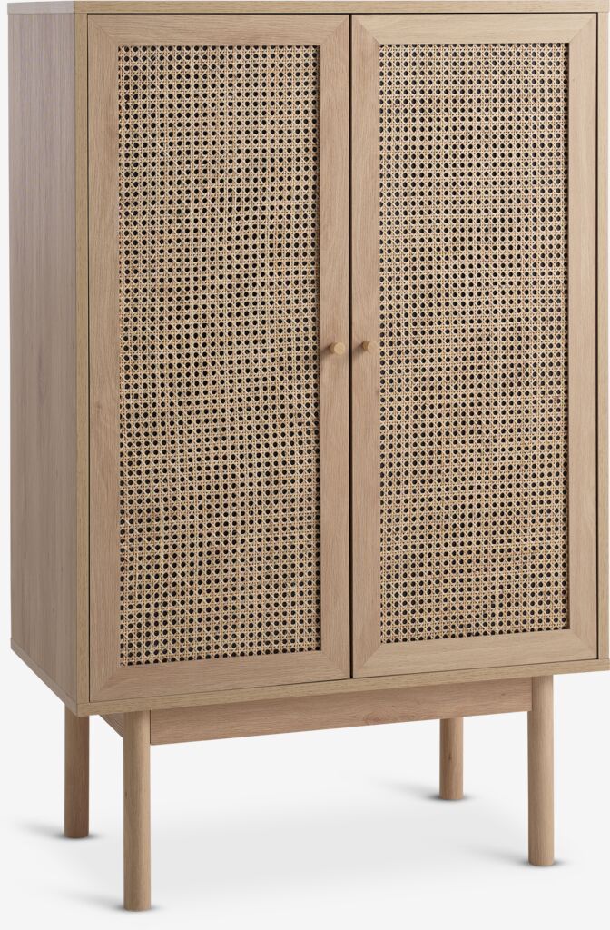 HALMSTAD Skåp HALMSTAD 2 dörrar varm ekfärgat